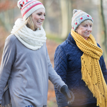 Image Of Two Ladies Walking Outdoors Aspect Ratio 1000 1000